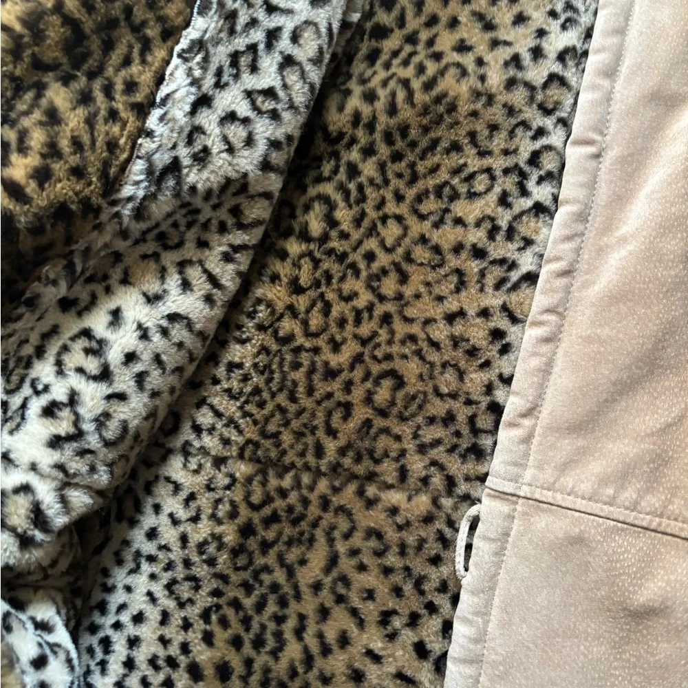 Amazing Vintage Marvin Richards Suede Women's Coat with Leopard Print Lining - Picture 5 of 7